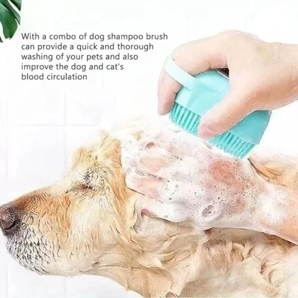 Pet- Dog Bath Silicone Scrubber - Blue